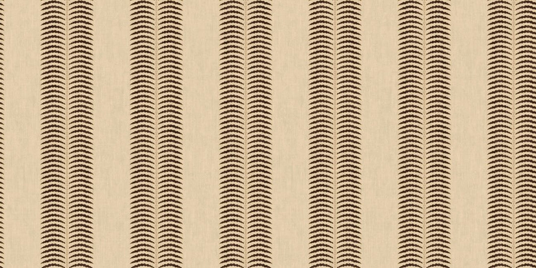 Joules Palm Leaf Stripe Cream & Brown Wallpaper