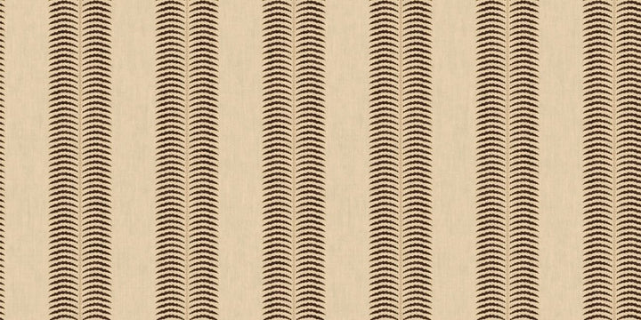 Joules Palm Leaf Stripe Cream & Brown Wallpaper