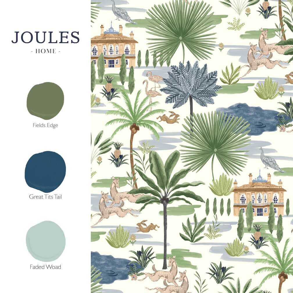 Joules Country House Garden Wallpaper