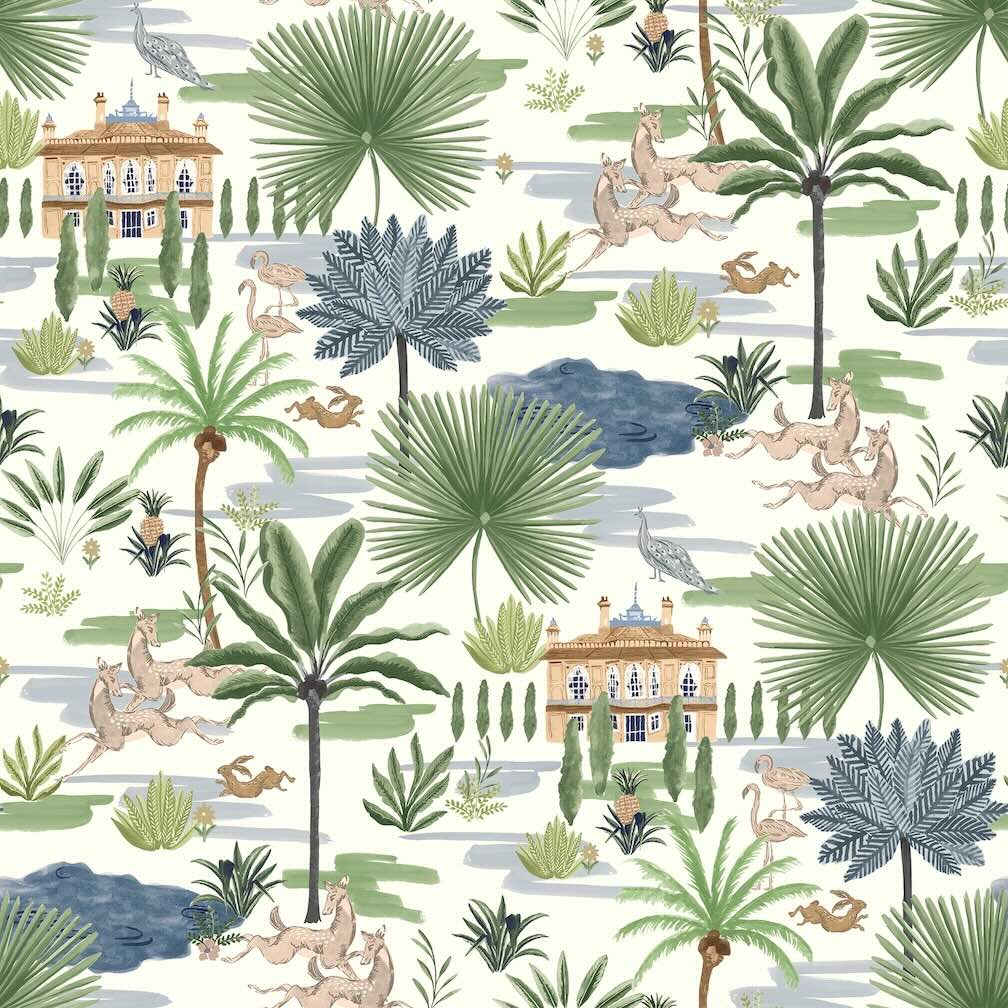 Joules Country House Garden Wallpaper