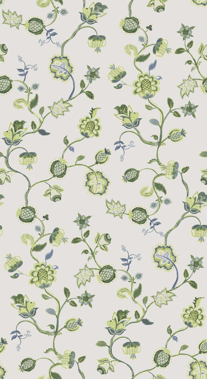 Joules Tree Of Life Floral Green Wallpaper