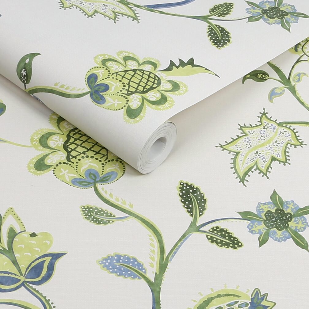 Joules Tree Of Life Floral Green Wallpaper