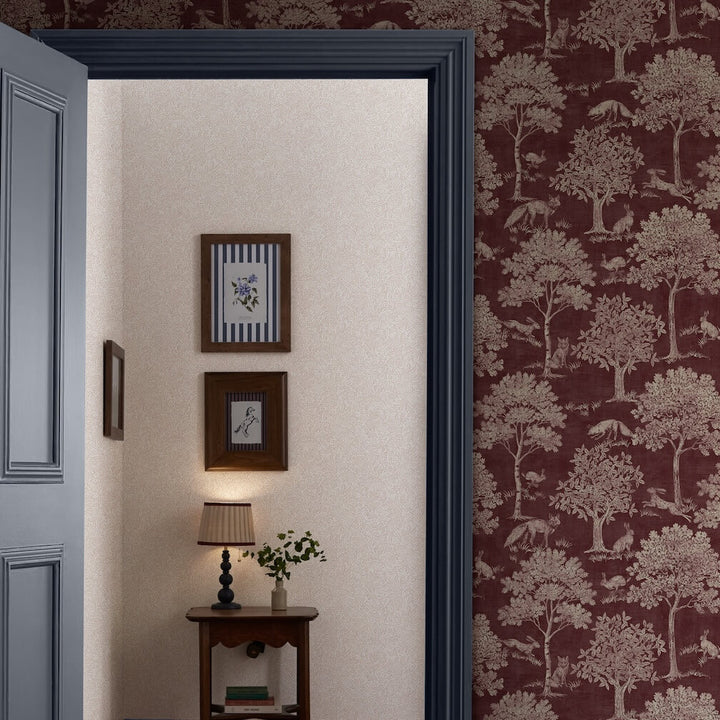 Joules Fox & Hare Red Wallpaper