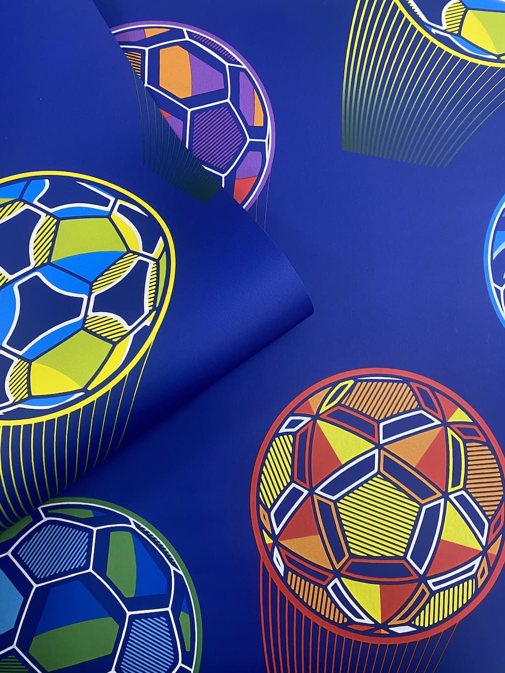 Catherine Lansfield Bright Football Wallpaper