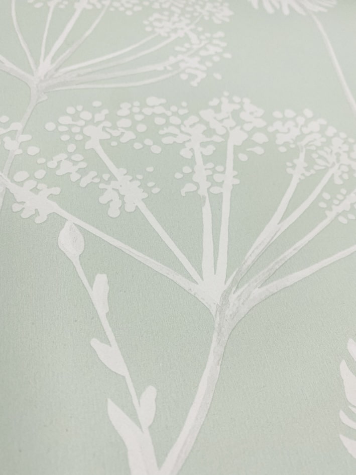 Catherine Lansfield Meadowsweet Floral Green Wallpaper