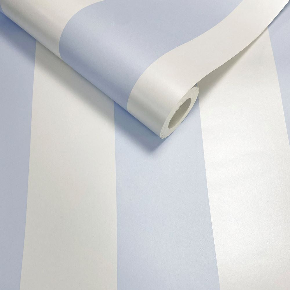 187543 - Muriva - Muriva Stripe Tease Blue Wallpaper Roll- Decor Warehouse