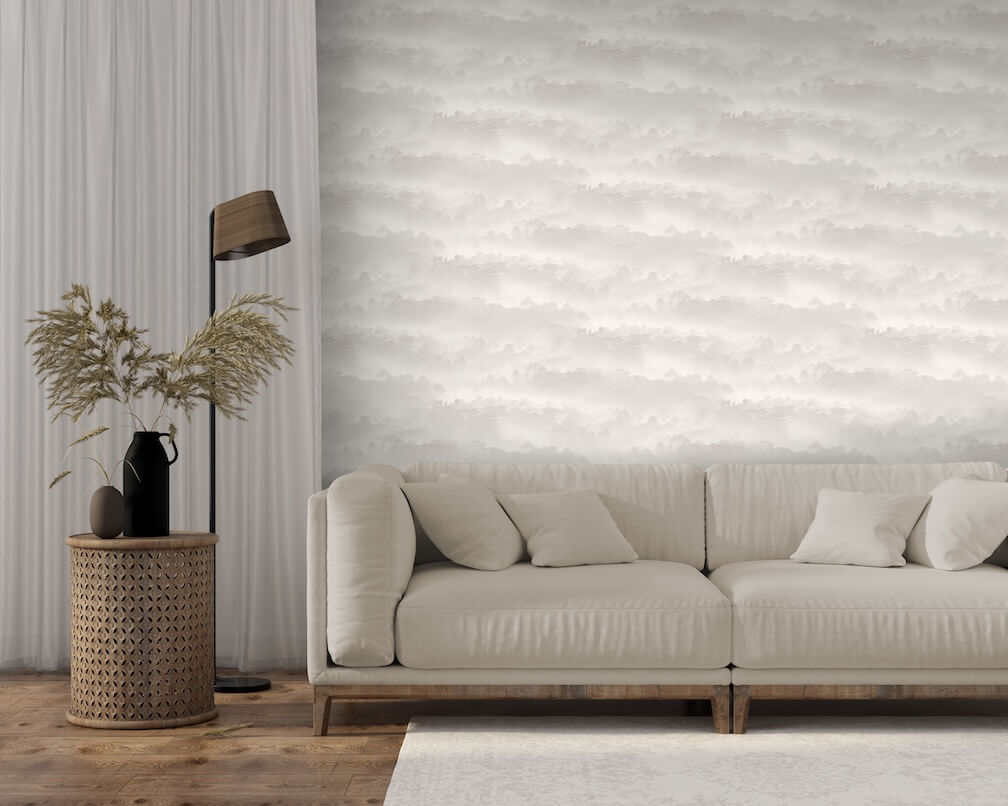 Muriva Tropical Landscape Taupe Wallpaper