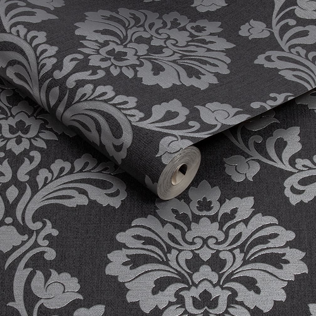 Superfresco Aurora Black/Grey Wallpaper
