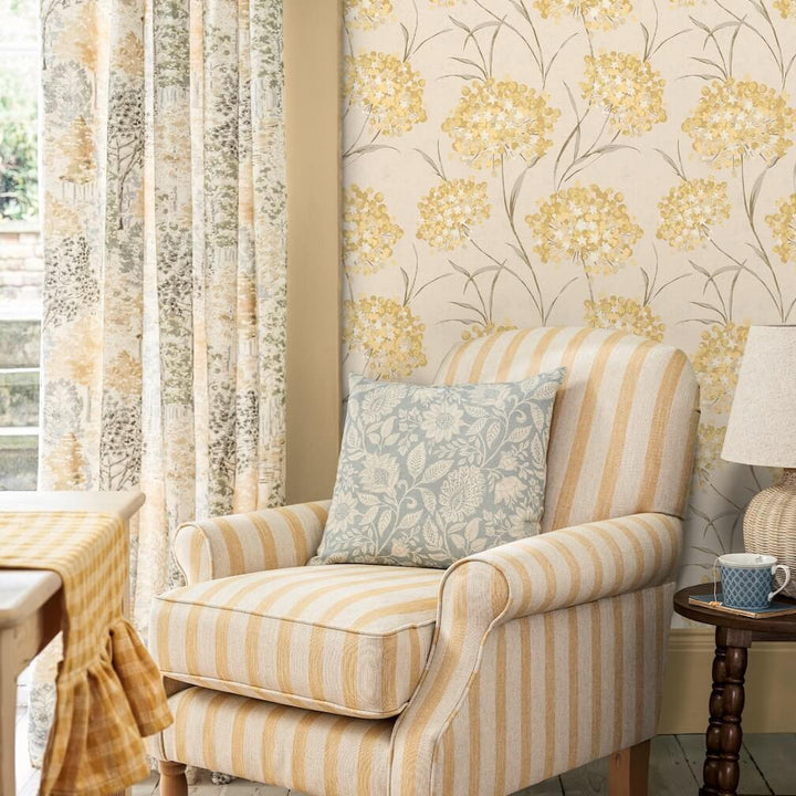 Laura Ashley Giselle Ochre Wallpaper