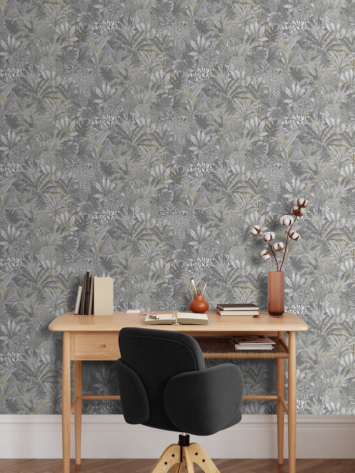 Muriva Lush Forest Gold Metallic Wallpaper