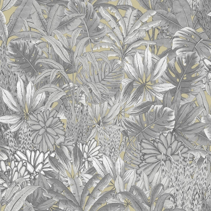 Muriva Lush Forest Gold Metallic Wallpaper