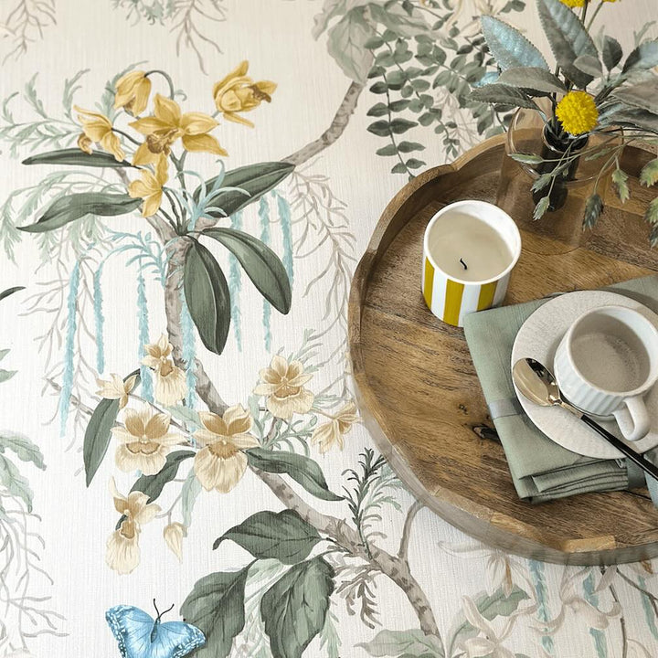 Belgravia Suki Green and Yellow Wallpaper