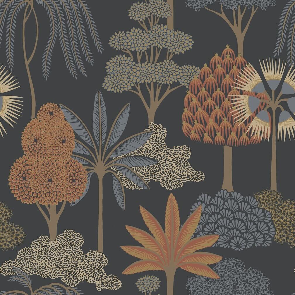 Belgravia Akiko Floral Blue Wallpaper