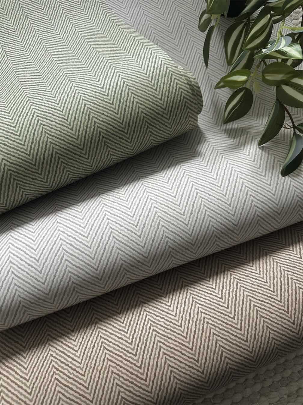 Belgravia Herringbone Ivory Wallpaper