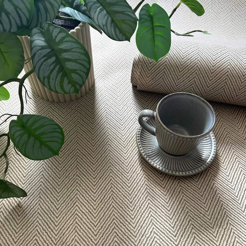 Belgravia Herringbone Beige Wallpaper