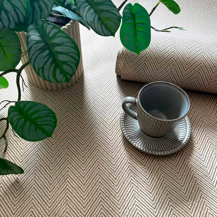 Belgravia Herringbone Beige Wallpaper