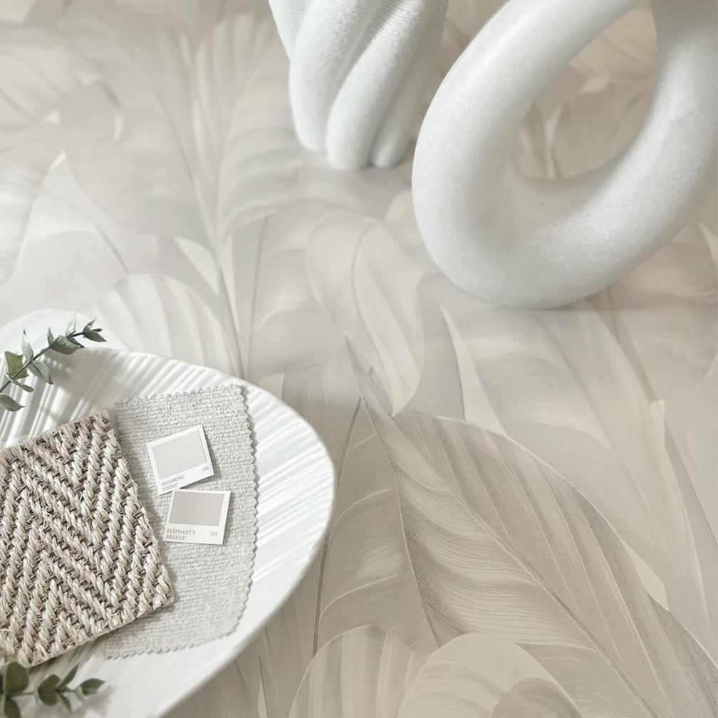 Belgravia Sumatra Leaf Cream Wallpaper
