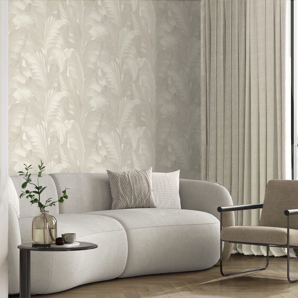 Belgravia Sumatra Leaf Cream Wallpaper