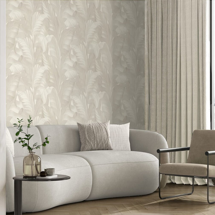 Belgravia Sumatra Leaf Cream Wallpaper