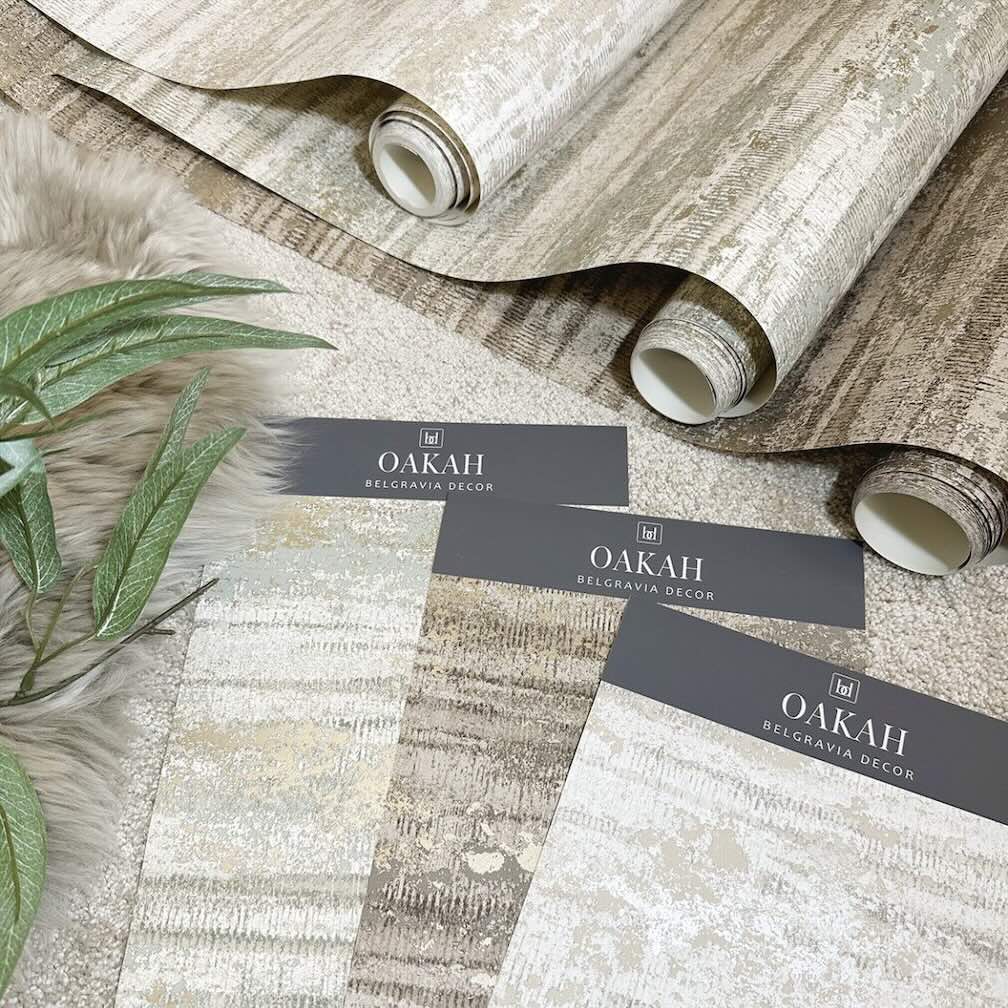 Belgravia Oakah Mocha Wallpaper