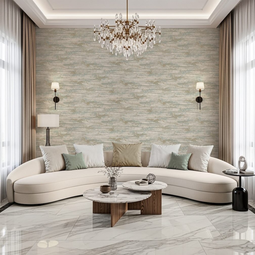 Belgravia Oakah Sage Wallpaper