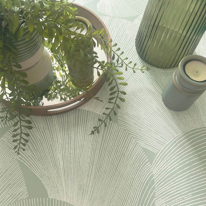 Belgravia Sirena Shell Sage Wallpaper