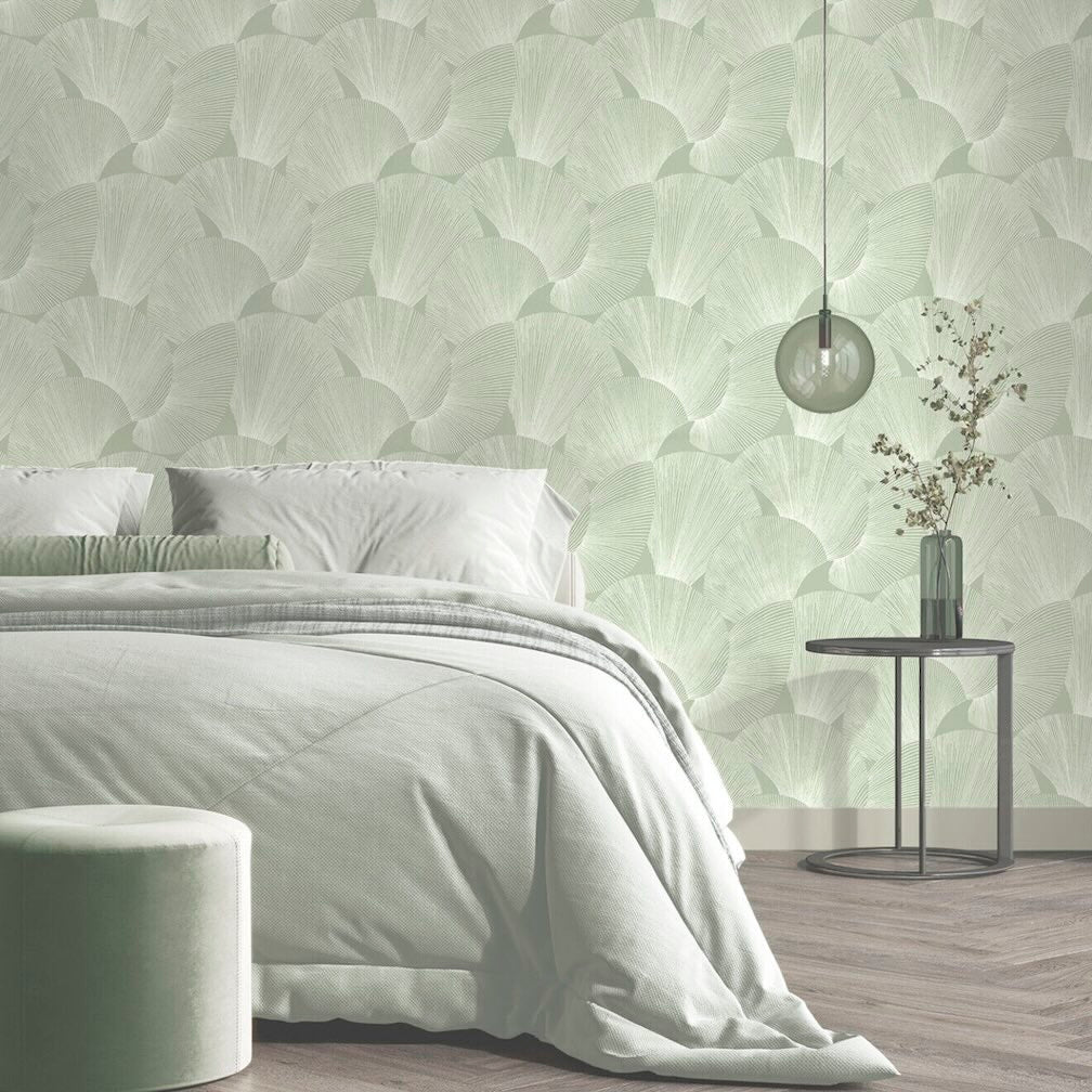 Belgravia Sirena Shell Sage Wallpaper