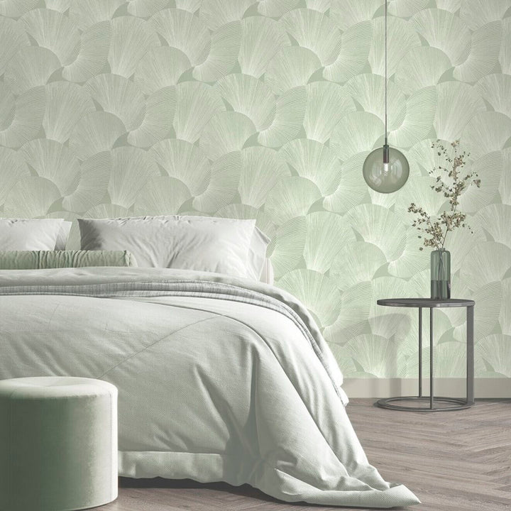 Belgravia Sirena Shell Sage Wallpaper