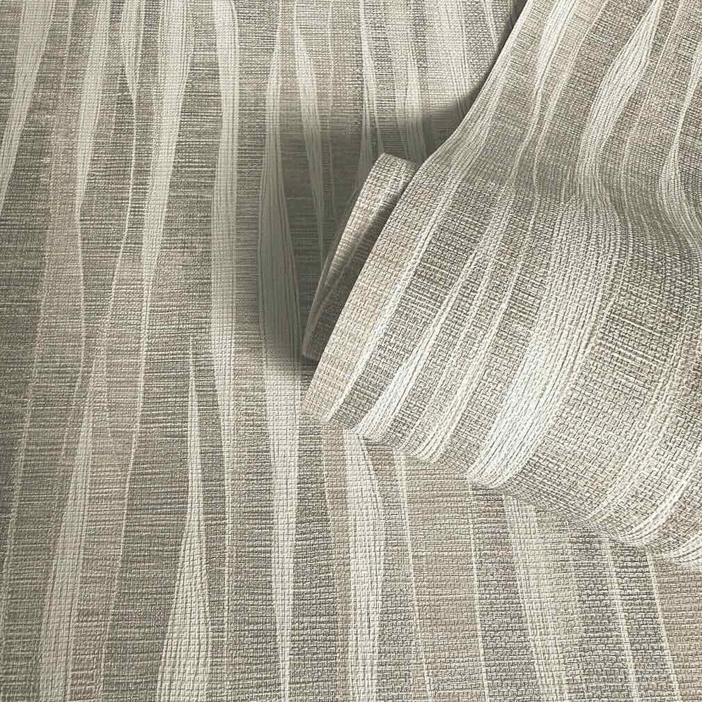 Belgravia Fabiano Beige Vertical Fabric Wallpaper