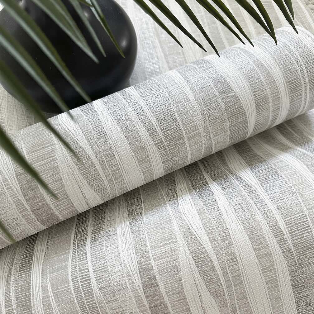 Belgravia Fabiano Ivory Vertical Fabric Wallpaper
