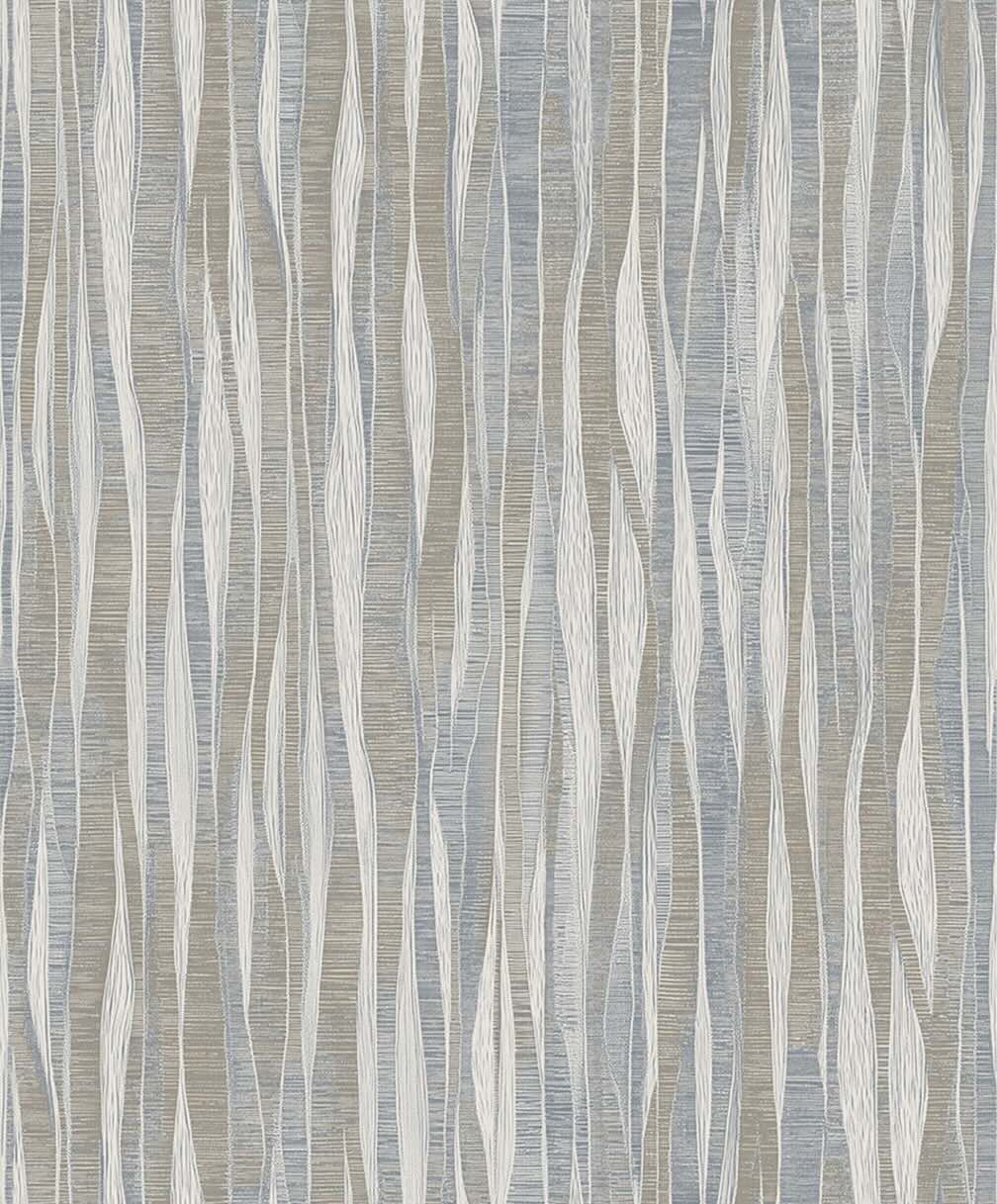 Belgravia Fabiano Blue Vertical Fabric Wallpaper
