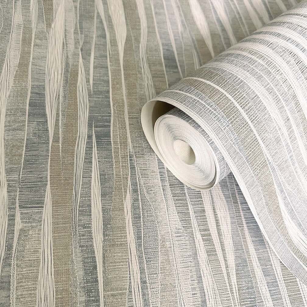 Belgravia Fabiano Blue Vertical Fabric Wallpaper