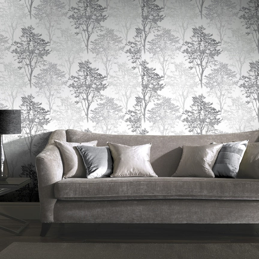 Arthouse Wildwood Mono Wallpaper