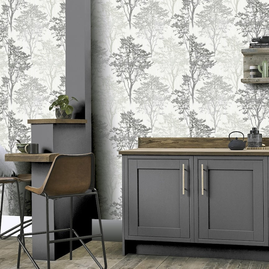 Arthouse Wildwood Mono Wallpaper