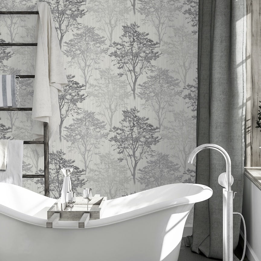 Arthouse Wildwood Mono Wallpaper