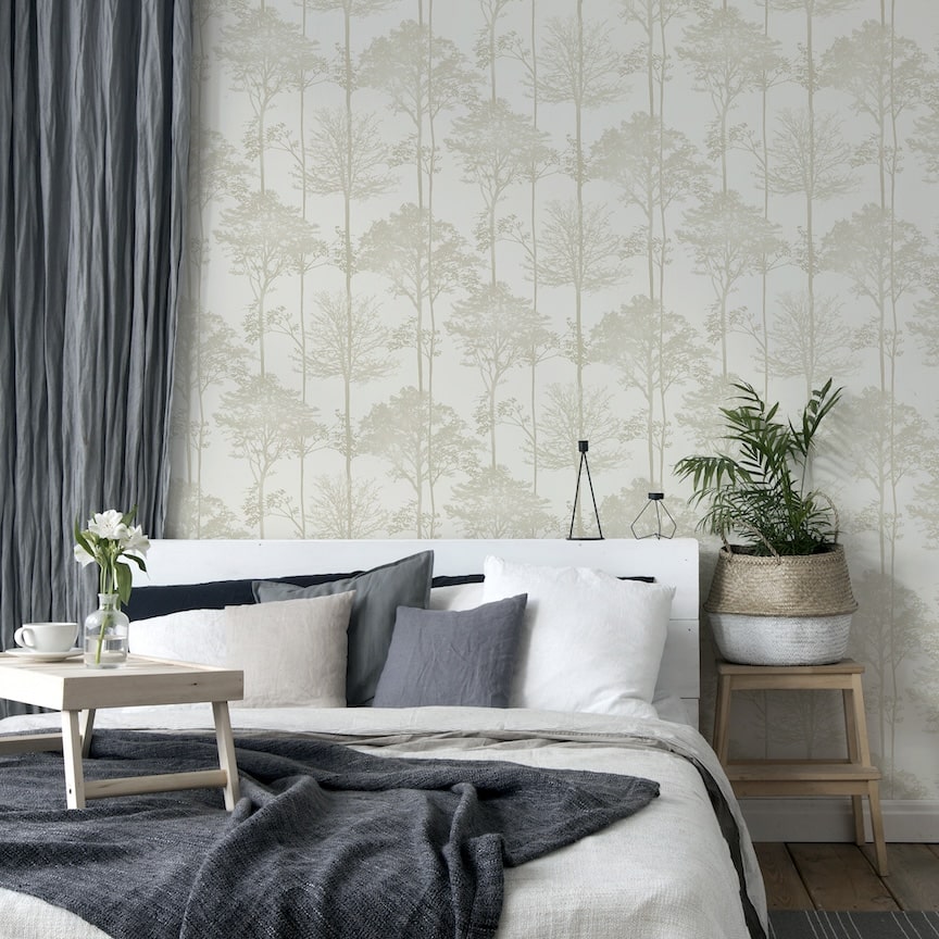 Arthouse Stardust Tree Neutral Wallpaper
