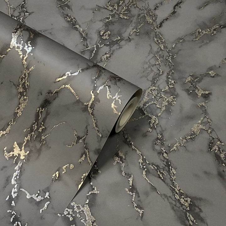 Arthouse Carrara Marble Charcoal Wallpaper