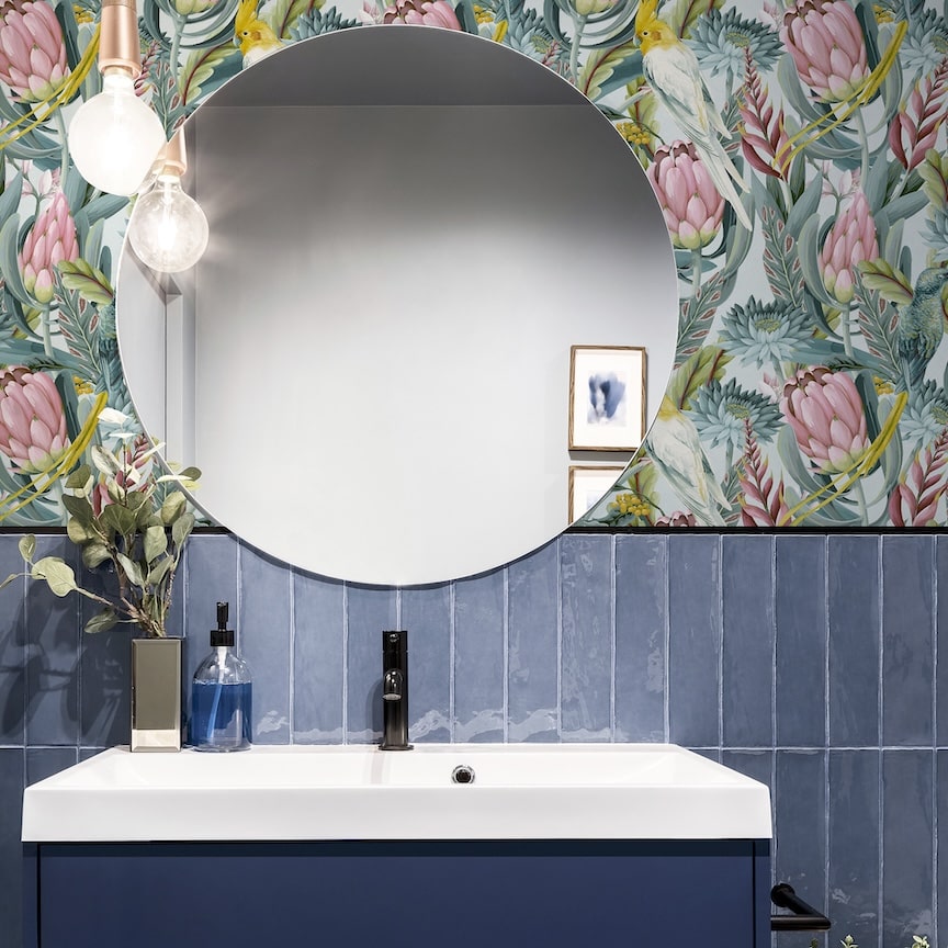 Arthouse Rainforest Escape Green Pink Wallpaper