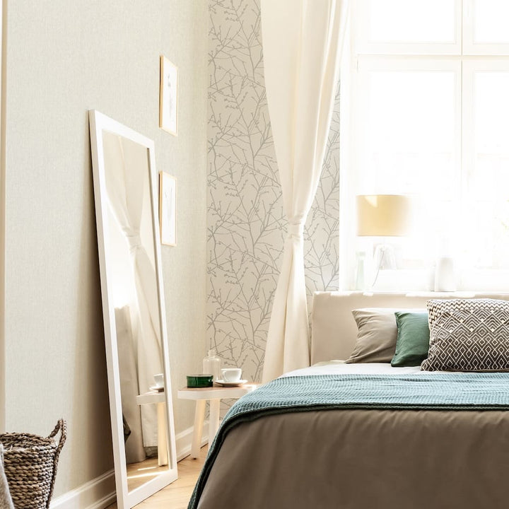 Calico Stone Grey Textured Wallpaper