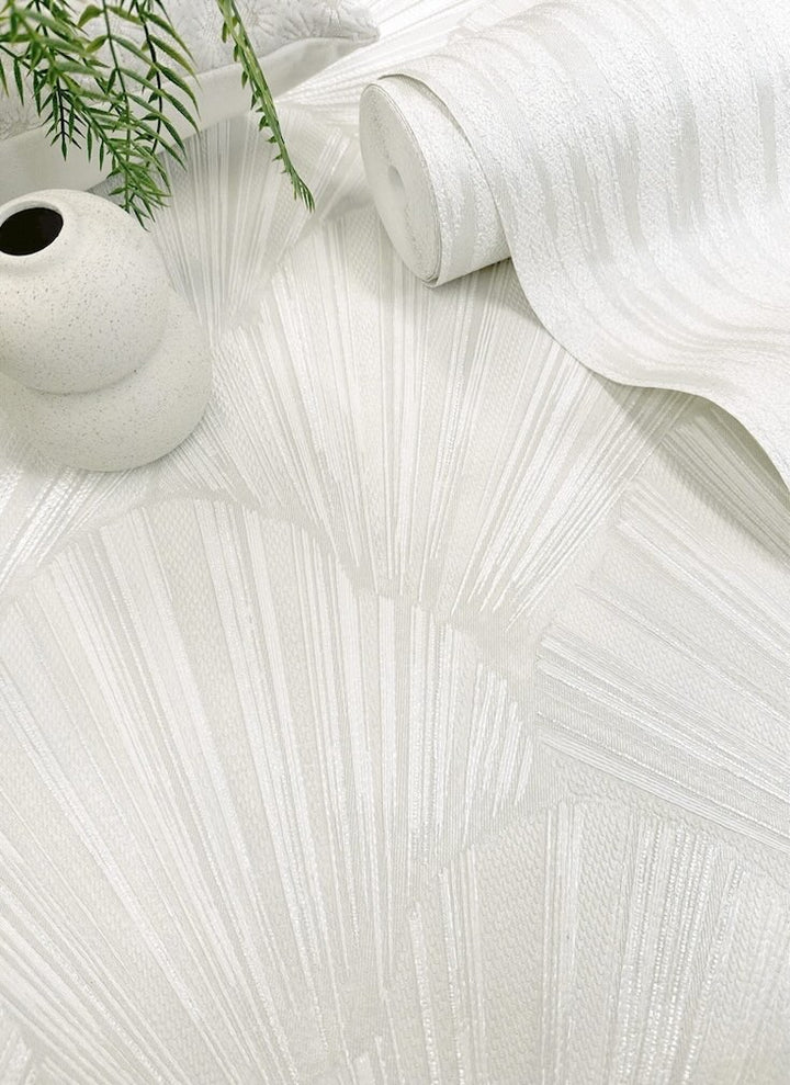 Belgravia Allegra Geometric White Wallpaper