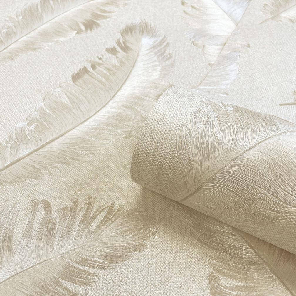 Belgravia Ciara Feather Cream & Soft Beige Wallpaper