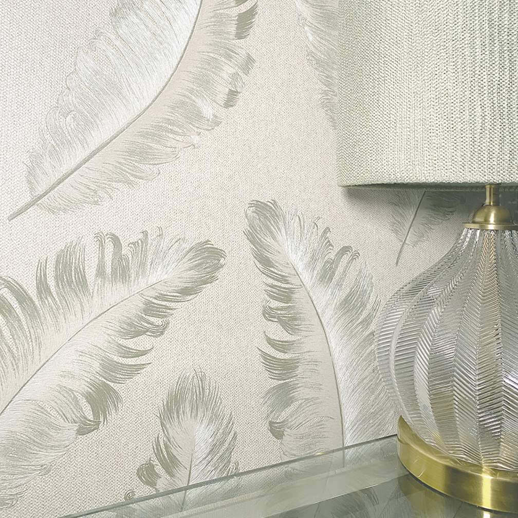 Belgravia Ciara Feather Sage Wallpaper