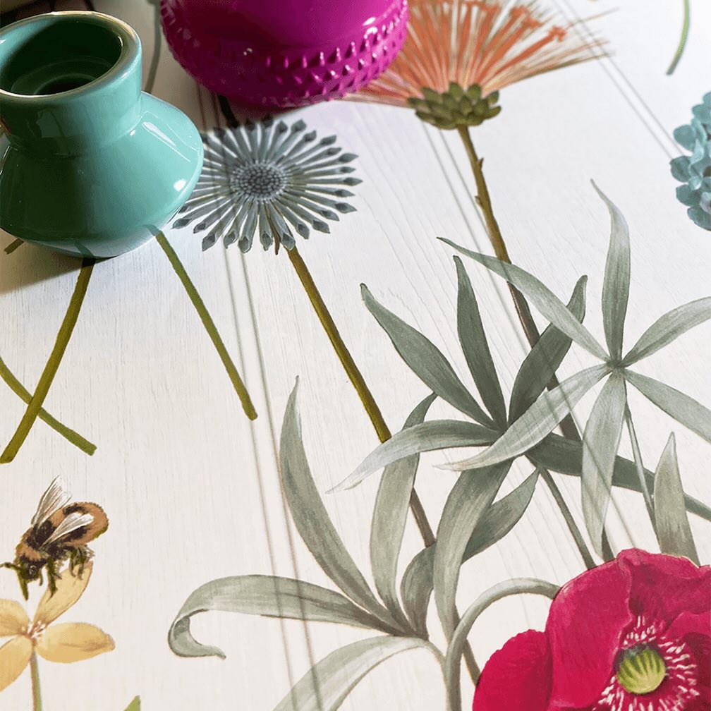 Belgravia Botanist White Wood Panel Wallpaper