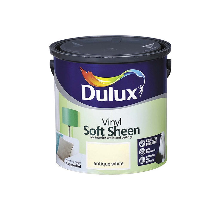 Dulux Antique White Soft Sheen Vinyl Paint 2.5L
