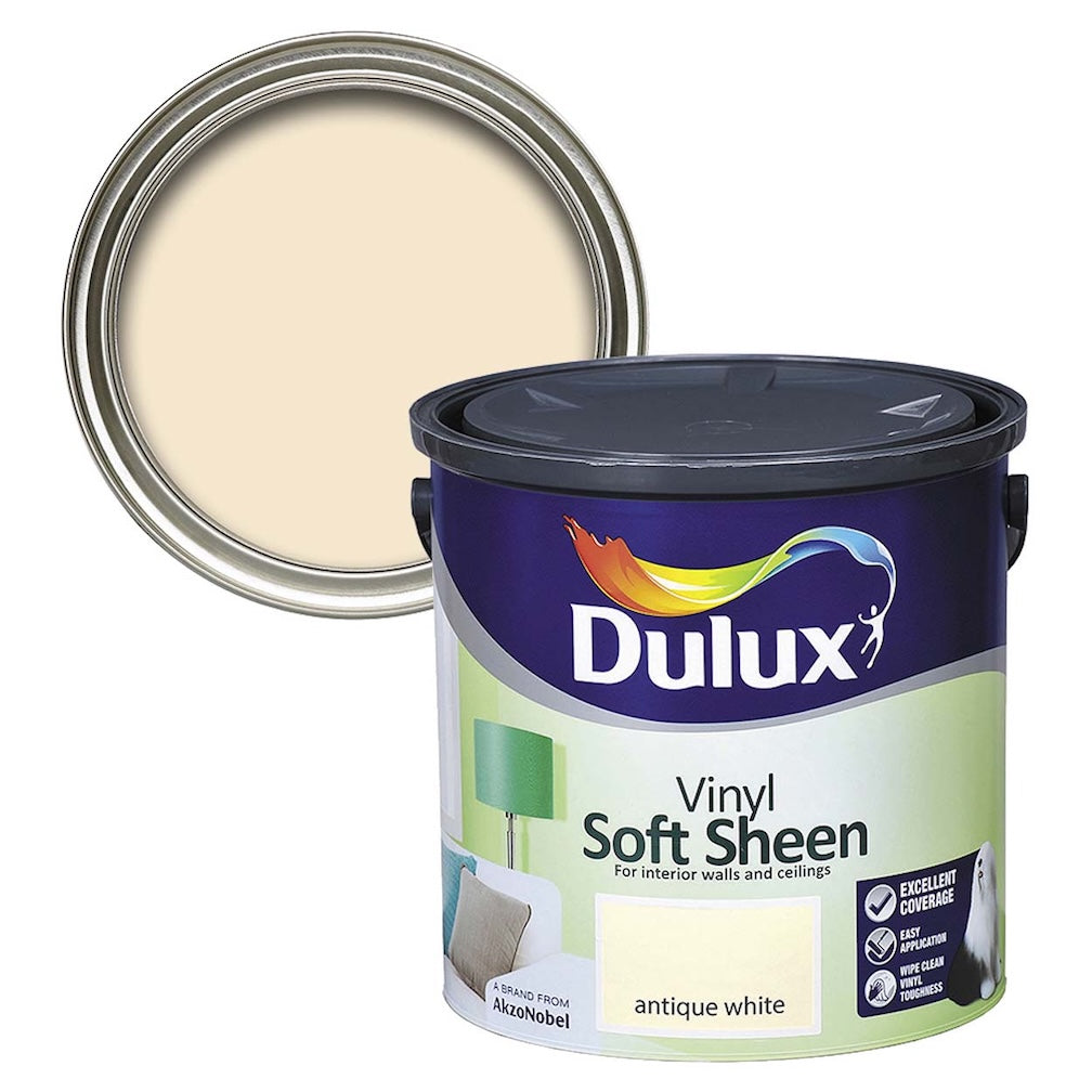 Dulux Antique White Soft Sheen Vinyl Paint 2.5L