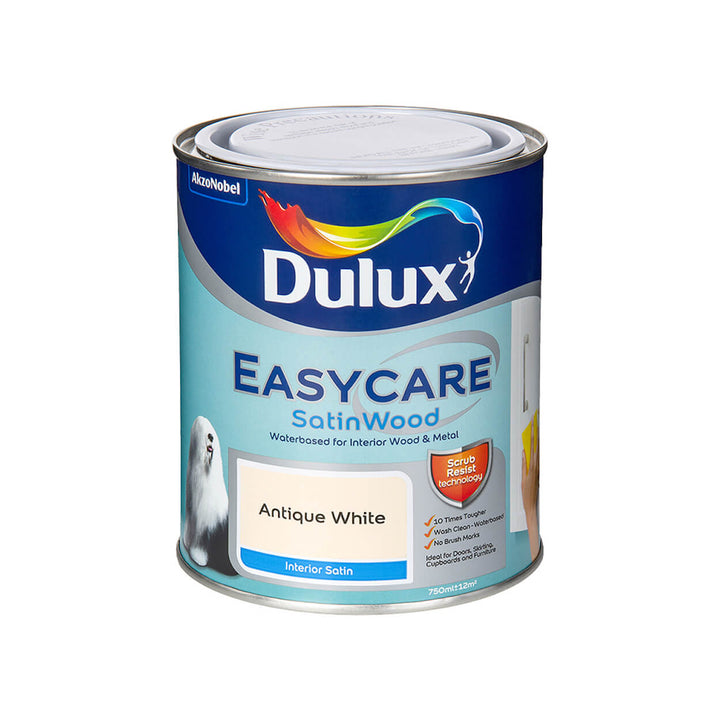 Dulux Easycare Satinwood Antique White Wood & Metal Paint 750ml