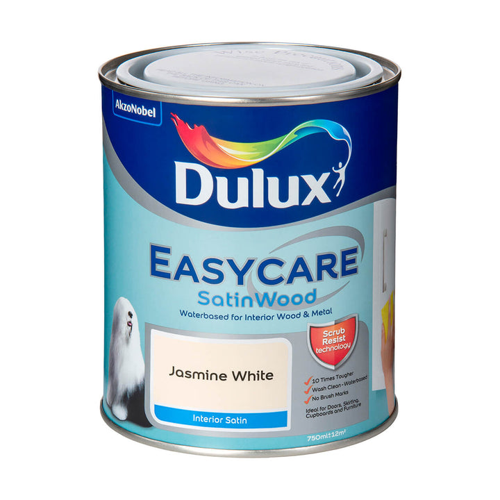 Dulux Easycare Satinwood Jasmine White Wood & Metal Paint 750ml