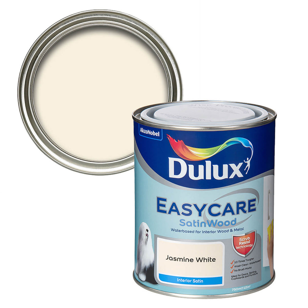 Dulux Easycare Satinwood Jasmine White Wood & Metal Paint 750ml