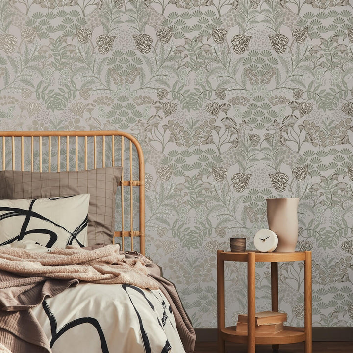 Superfresco Easy Jungle Day Beige Metallic Wallpaper