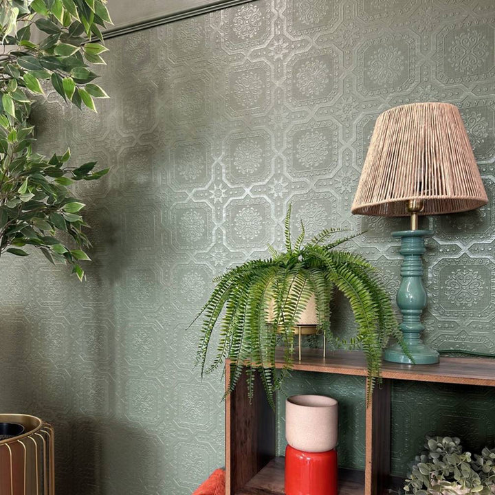 Belgravia Chatsworth White Textured Wallpaper